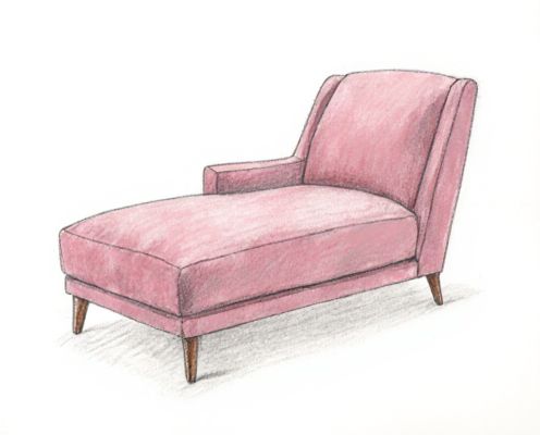 Blush Chaise in Furniture: Style, Comfort, and Versatile Placement