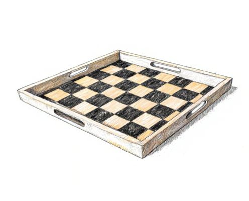 Checkerboard Tray in Homeware: Stylish Functionality and Decor Integration