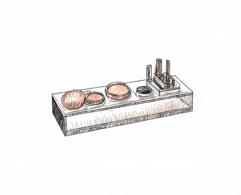 Floating Makeup Shelf in Furniture: Space-Saving Elegance for Organized Beauty