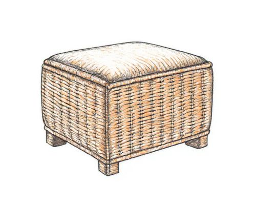 Rattan Ottoman in Women's Spaces: Style, Functionality, and Versatility