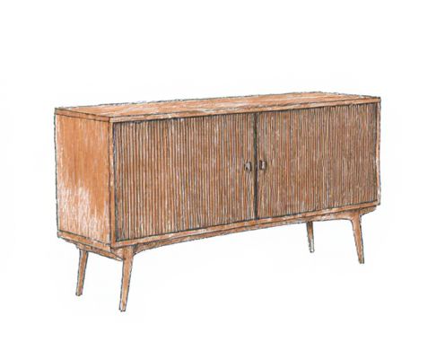 Ribbed Sideboard in Furniture: Style, Functionality, and Coordination for Women's Spaces